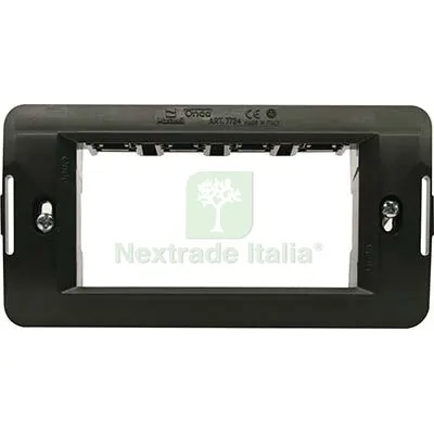 10PZ SUPPORTO FRUTTI ONDA MARLANVIL PC NERO POSTI 4 — Interruttori e prese — rif. FERX.VIR7409237 10PZ SUPPORTO FRUTTI ONDA MARLANVIL PC NERO POSTI 4 — Interruttori e prese — rif. FERX.VIR7409237