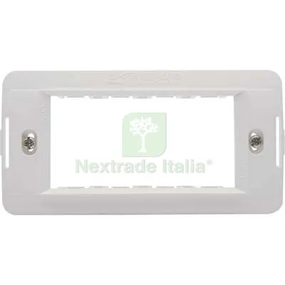 10PZ SUPPORTO FRUTTI AQUA MARLANVIL PC BIANCO POSTI 4 — Interruttori e prese — rif. FERX.VIR7409240 10PZ SUPPORTO FRUTTI AQUA MARLANVIL PC BIANCO POSTI 4 — Interruttori e prese — rif. FERX.VIR7409240