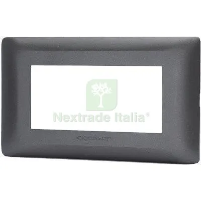 8PZ PLACCA COPRIFRUTTI ABM NERO POSTI 4 MM 140X85 Colore Nero — Interruttori e prese — rif. FERX.VIR7409298 8PZ PLACCA COPRIFRUTTI ABM NERO POSTI 4 MM 140X85 Colore Nero — Interruttori e prese — rif. FERX.VIR7409298