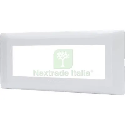 8PZ Placca Coprifrutti ABM Bianco Posti 6 MM 190X85 Colore Bianco — Interruttori e prese — rif. FERX.VIR7409303 8PZ Placca Coprifrutti ABM Bianco Posti 6 MM 190X85 Colore Bianco — Interruttori e prese — rif. FERX.VIR7409303