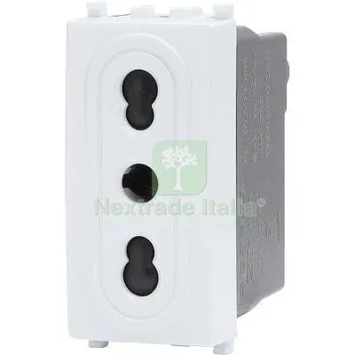 8PZ PRESA AVP BIANCO VOLT 250 A 10/16 2P+T Colore Bianco — Interruttori e prese — rif. FERX.VIR7409343 8PZ PRESA AVP BIANCO VOLT 250 A 10/16 2P+T Colore Bianco — Interruttori e prese — rif. FERX.VIR7409343