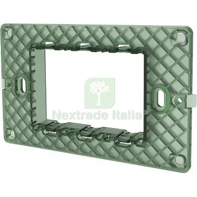 8PZ SUPPORTO FRUTTI AVP PC NERO POSTI 3 — Interruttori e prese — rif. FERX.VIR7409351