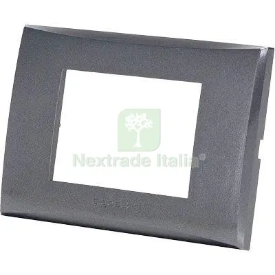 8PZ Placca Coprifrutti AVP Grigio Scuro Posti 3 MM 120X85 — Interruttori e prese — rif. FERX.VIR7409357