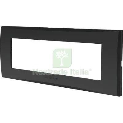 8PZ PLACCA COPRIFRUTTI AVP NERO POSTI 7 MM 205X80 — Interruttori e prese — rif. FERX.VIR7409363