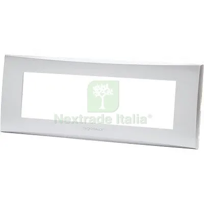 8PZ Placca Coprifrutti AVP Argento Posti 7 MM 205X80 — Interruttori e prese — rif. FERX.VIR7409364