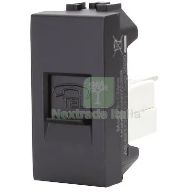 8PZ Presa Plug 6/4 ABL Nero Colore Nero — Interruttori e prese — rif. FERX.VIR7409398 8PZ Presa Plug 6/4 ABL Nero Colore Nero — Interruttori e prese — rif. FERX.VIR7409398