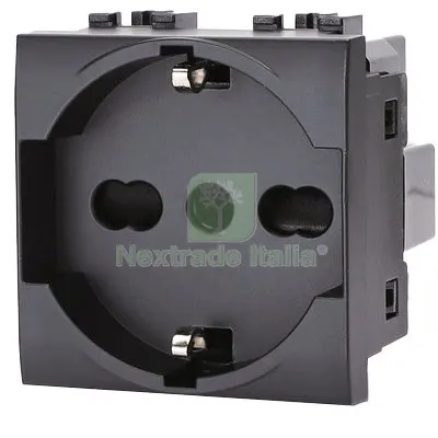 8PZ PRESA SCHUKO + SICUREZZA ABL NERO VOLT 250 A 10/16 2P+T Colore Nero — Interruttori e prese — rif. FERX.VIR7409404 8PZ PRESA SCHUKO + SICUREZZA ABL NERO VOLT 250 A 10/16 2P+T Colore Nero — Interruttori e prese — rif. FERX.VIR7409404