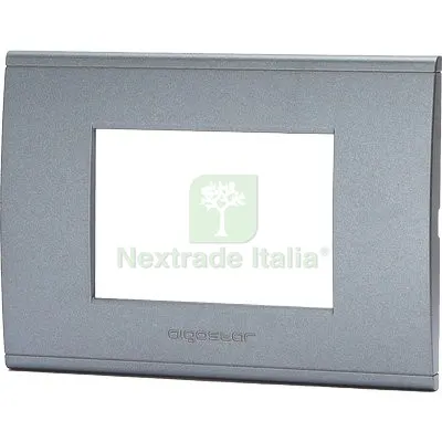 8PZ PLACCA COPRIFRUTTI ABL GRIGIO SCURO POSTI 3 MM 120X85 Colore Grigio — Interruttori e prese — rif. FERX.VIR7409429