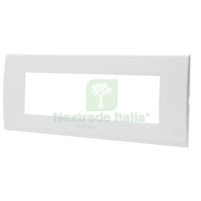 8PZ PLACCA COPRIFRUTTI ABL BIANCO POSTI 7 MM 208X85 Colore Bianco — Interruttori e prese — rif. FERX.VIR7409436