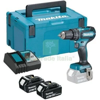 Trapano Avvit Percus Batteria DHP485RTJ Makita Volt 18X2 AH 5,0 + Valigia — Trapani e avvitatori — rif. FERX.VIR7413054