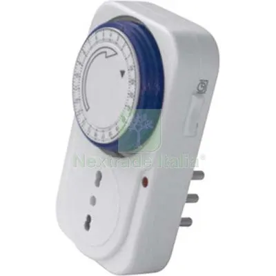 2PZ Presa Temporizzata Giornaliera Electraline Bianco 2P+T 16A Bipasso a 16 — Illuminazione — rif. FERX.VIR7418242 2PZ Presa Temporizzata Giornaliera Electraline Bianco 2P+T 16A Bipasso a 16 — Illuminazione — rif. FERX.VIR7418242