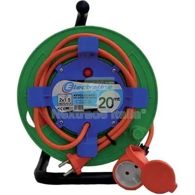 Avvolgicavo Garden Electraline Arancio 2P+T 16A + Schuko N°xmmq 2X1,5 MT 20 — Interruttori e prese — rif. FERX.VIR7420156 Avvolgicavo Garden Electraline Arancio 2P+T 16A + Schuko N°xmmq 2X1,5 MT 20 — Interruttori e prese — rif. FERX.VIR7420156
