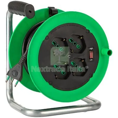 Avvolgicavo Zeus FME 2P+T 16A Bipasso Schuko X4 N°xmmq 3X1,0 MT 15 — Illuminazione — rif. FERX.VIR7420165 Avvolgicavo Zeus FME 2P+T 16A Bipasso Schuko X4 N°xmmq 3X1,0 MT 15 — Illuminazione — rif. FERX.VIR7420165