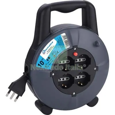 AVVOLGICAVO DOMESTICO ELECTRALINE 2P+T 16A BIPASSO SCHUKO X4 N°XMMQ 3X1,5 MT 10 — Illuminazione — rif. FERX.VIR7420229 AVVOLGICAVO DOMESTICO ELECTRALINE 2P+T 16A BIPASSO SCHUKO X4 N°XMMQ 3X1,5 MT 10 — Illuminazione — rif. FERX.VIR7420229