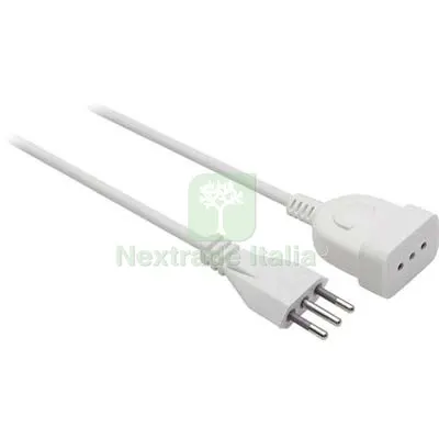 2PZ PROLUNGA LINEARE BIANCO 2P+T 10A N°XMMQ 3X0,75 MT 3 — Interruttori e prese — rif. FERX.VIR7420237 2PZ PROLUNGA LINEARE BIANCO 2P+T 10A N°XMMQ 3X0,75 MT 3 — Interruttori e prese — rif. FERX.VIR7420237