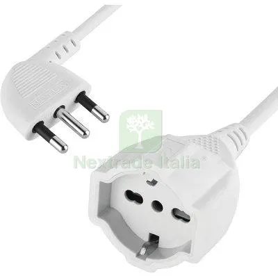 Prolunga Lineare 461 Electraline Bianco 2P+T 16A Bipasso Schuko N°xmmq 3X1.5 MT 3 — Interruttori e prese — rif. FERX.VIR7420240