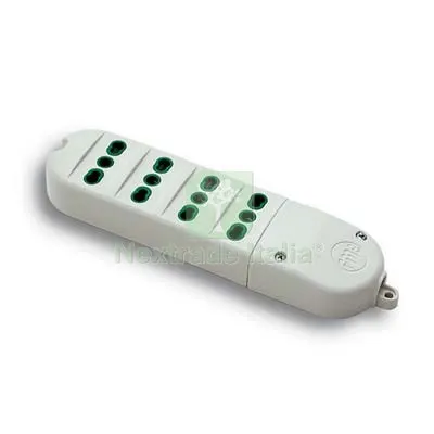 2PZ MULTIPRESA - CAVO BIPASSO FME BIANCO POSTI 4 2P+T 16A — Interruttori e prese — rif. FERX.VIR7420300