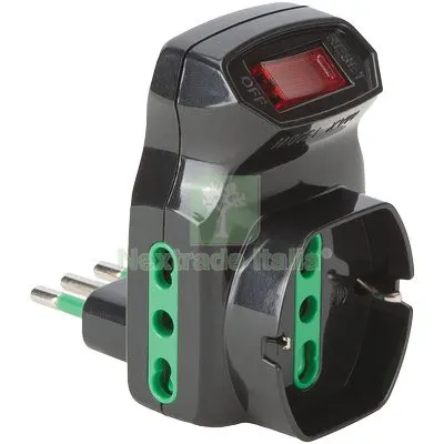 ADATTATORE TRIPLO 10A-16A+SCHUKO FME NERO 2P+T + INTERRUTTORE TERMICO A 10 Colore Nero — Interruttori e prese — rif. FERX.VIR7420321 ADATTATORE TRIPLO 10A-16A+SCHUKO FME NERO 2P+T + INTERRUTTORE TERMICO A 10 Colore Nero — Interruttori e prese — rif. FERX.VIR7420321