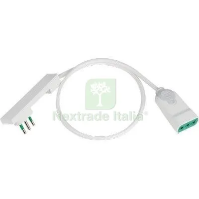 PROLUNGA LINEARE CLOCK FME BIANCO 2P+T 10A N°XMMQ 3X0,75 MT 1,0 — Interruttori e prese — rif. FERX.VIR7420373 PROLUNGA LINEARE CLOCK FME BIANCO 2P+T 10A N°XMMQ 3X0,75 MT 1,0 — Interruttori e prese — rif. FERX.VIR7420373