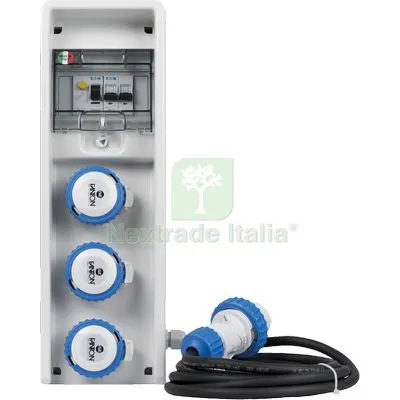 Quadro Distribuzione Blu KEY Box 1 FME Prese CEE Blu X3 MM 150X450 H.MM 137 — Interruttori e prese — rif. FERX.VIR7420388