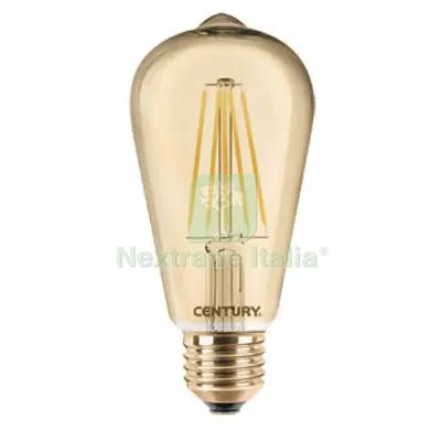 2PZ Lampada Wire LED Edison Incanto Epoca Century Calda Volt 230 Watt 8 Lumen 630 E27 e 27 LMN 630 Lux Calda W 8 — Illuminazione — rif. FERX.VIR7440205