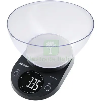 BILANCIA CUCINA DIGITALE ZHS511 ZEPHIR KG 5/GR 1 + CIOTOLA 2XAAA NON INCLUSE — Cucina e coltelleria — rif. FERX.VIR7460532