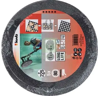 DISCO ABRASIVO LEVIGATRICE PARETI TC-DW225 EINHELL MM 225 GRANA 120 CF=PZ 5 GR 120 — Punte, frese e dischi — rif. FERX.VIR7475331 DISCO ABRASIVO LEVIGATRICE PARETI TC-DW225 EINHELL MM 225 GRANA 120 CF=PZ 5 GR 120 — Punte, frese e dischi — rif. FERX.VIR7475331