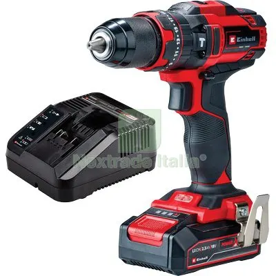 TRAPANO AVVIT PERCUS BATTERIA TE-CD18-44LI EINHELL VOLT 18 AH 2,5 X-CHANGE — Trapani e avvitatori — rif. FERX.VIR7475480 TRAPANO AVVIT PERCUS BATTERIA TE-CD18-44LI EINHELL VOLT 18 AH 2,5 X-CHANGE — Trapani e avvitatori — rif. FERX.VIR7475480