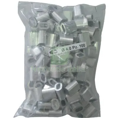 100PZ Morsetto x Filo Nyofil Workit Alluminio MM 4 — Morse morsetti e strettoi — rif. FERX.VIR7511271