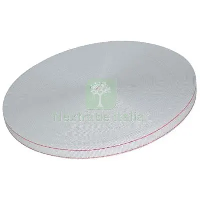 Cintino Avvolgibili PP Bianco Righe Rosse MM 22 GR/MT 25 MT 50 — Ferramenta per legno e mobili — rif. FERX.VIR7512049