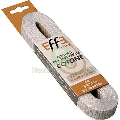 12PZ Cintino Avvolgibili Cotone Avana/Grigio MM 22 GR/MT 18 MT 5 — Ferramenta per legno e mobili — rif. FERX.VIR7512085