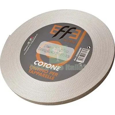 Cintino Avvolgibili Cotone Avana/Grigio MM 22 GR/MT 18 MT 50 — Ferramenta per legno e mobili — rif. FERX.VIR7512091