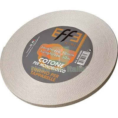 Cintino Avvolgibili Cotone Avana/Grigio MM 18 GR/MT 18 MT 50 — Ferramenta per legno e mobili — rif. FERX.VIR7512096