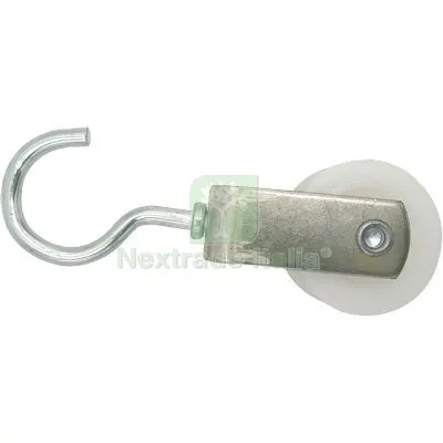 5PZ Carrucola Nylon + Gancio Self Inox D.MM 40 — Lucchetti e catene — rif. FERX.VIR7531562