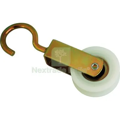 6PZ Carrucola Nylon + Cuscinetto + Gancio Zincato D.MM 40 — Lucchetti e catene — rif. FERX.VIR7531564 6PZ Carrucola Nylon + Cuscinetto + Gancio Zincato D.MM 40 — Lucchetti e catene — rif. FERX.VIR7531564