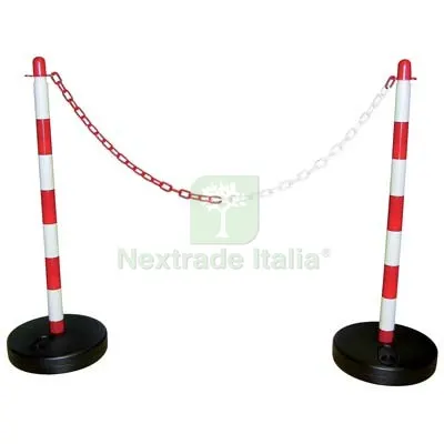 2PZ Colonnina Segnaletica PLT Bianco/Rosso H.CM 90 Base a Riempire — Utensili e segnaletica — rif. FERX.VIR7535002 2PZ Colonnina Segnaletica PLT Bianco/Rosso H.CM 90 Base a Riempire — Utensili e segnaletica — rif. FERX.VIR7535002