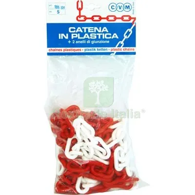 2PZ Catena Segnaletica PLT Bianco/Rosso D.MM 8 ML 5 L MT 5 — Utensili e segnaletica — rif. FERX.VIR7535012