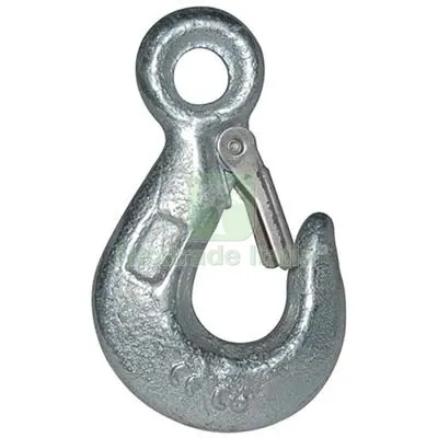 2PZ Gancio Sollevamento Fisso Zincato con Sicura Certificato CE KG 1000 — Lucchetti e catene — rif. FERX.VIR7543152 2PZ Gancio Sollevamento Fisso Zincato con Sicura Certificato CE KG 1000 — Lucchetti e catene — rif. FERX.VIR7543152