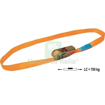 3PZ Cinghia AD Anello + Cric Effe L.MT 5,0 H.MM 25 KG 700 — Lucchetti e catene — rif. FERX.VIR7543577 3PZ Cinghia AD Anello + Cric Effe L.MT 5,0 H.MM 25 KG 700 — Lucchetti e catene — rif. FERX.VIR7543577