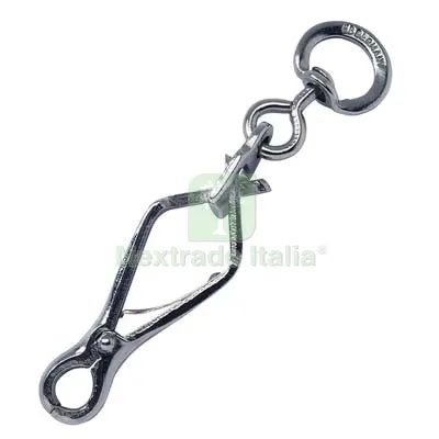 2PZ Moschettone x Guinzaglio a Pinza Nichelato Kong L.MM 60+1/2 MM 60+1/2" — Ganci, moschettoni e anelli — rif. FERX.VIR7550806
