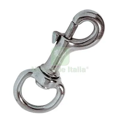 10PZ MOSCHETTONE REDINE OTTONE NICHELATO WORKIT + GIRELLO L.MM 82+3/4 B POLL 3/4 — Ganci, moschettoni e anelli — rif. FERX.VIR7551415