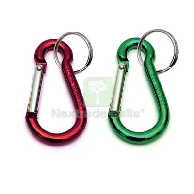 12CF Portachiave Moschettone a Pera + Anello Pronty Alluminio MIX Colori CF=PZ 2 MM 50 — Ganci, moschettoni e anelli — rif. FERX.VIR7555201