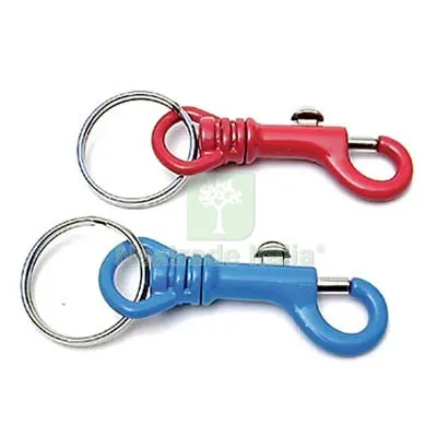 50PZ Moschettone Portachiave Colorato Alluminio + Givolare + Anello MM 60 — Ganci, moschettoni e anelli — rif. FERX.VIR7555216