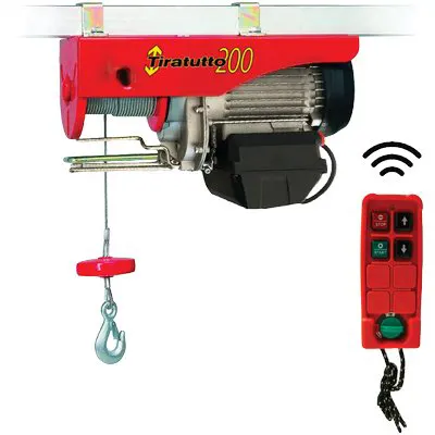 Paranco Elettrico Tiratutto TT 200 TS Europea + Radiocomando Watt 750 MT 18 KG 200/400 — Automazioni cancello — rif. FERX.VIR7564045 Paranco Elettrico Tiratutto TT 200 TS Europea + Radiocomando Watt 750 MT 18 KG 200/400 — Automazioni cancello — rif. FERX.VIR7564045