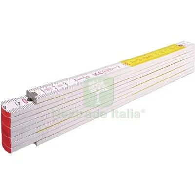 10PZ Doppiometro Legno 717 Stabila Bianco/Giallo Decimetri Rossi MT 2 — Accessori e ricambi utensili elettrici — rif. FERX.VIR7632905 10PZ Doppiometro Legno 717 Stabila Bianco/Giallo Decimetri Rossi MT 2 — Accessori e ricambi utensili elettrici — rif. FERX.VIR7632905
