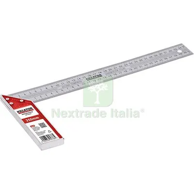 5PZ Squadra Falegname Alluminio/Acciaio CM 35 — Misurazione e taglio manuale — rif. FERX.VIR7646136