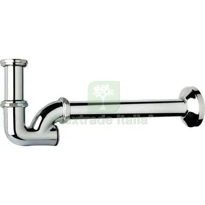 Sifone CR a P Ispezione Posteriore TEA Ottone Cromato 1"1/4 Canna CM 25 Diametro Pollici 1"1/4 — Scarichi e sifoni — rif. FERX.VIR7706011
