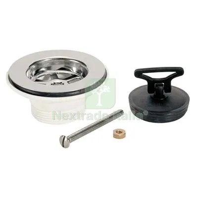 5PZ Piletta Lavello Inox PP 1"1/2F + Tappo Diametro Pollici 1”1/2 — Scarichi e sifoni — rif. FERX.VIR7706122