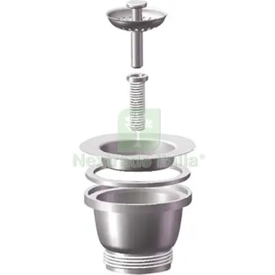 2PZ Piletta Minibasket Lavello Inox PP/Inox 1"1/2F + Tappo Griglia Basket Diametro Pollici 1"1/2 — Scarichi e sifoni — rif. FERX.VIR7706123 2PZ Piletta Minibasket Lavello Inox PP/Inox 1"1/2F + Tappo Griglia Basket Diametro Pollici 1"1/2 — Scarichi e sifoni — rif. FERX.VIR7706123