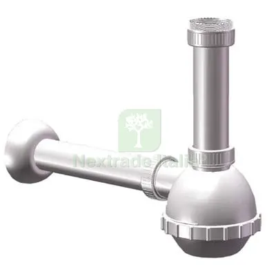 5PZ Sifone PP a Bottiglia 1 Vasca Bianco MM 40/32 1"1/2 Diametro Pollici 1"1/2 — Scarichi e sifoni — rif. FERX.VIR7706180